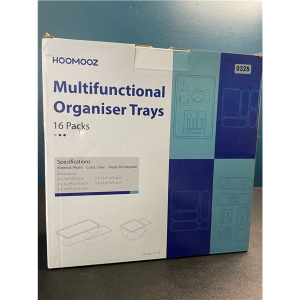 Lot of 1 Box of Multifunctional Organizer Trays - 16PCS - Assorted Sizes (See Photo) - Brand New