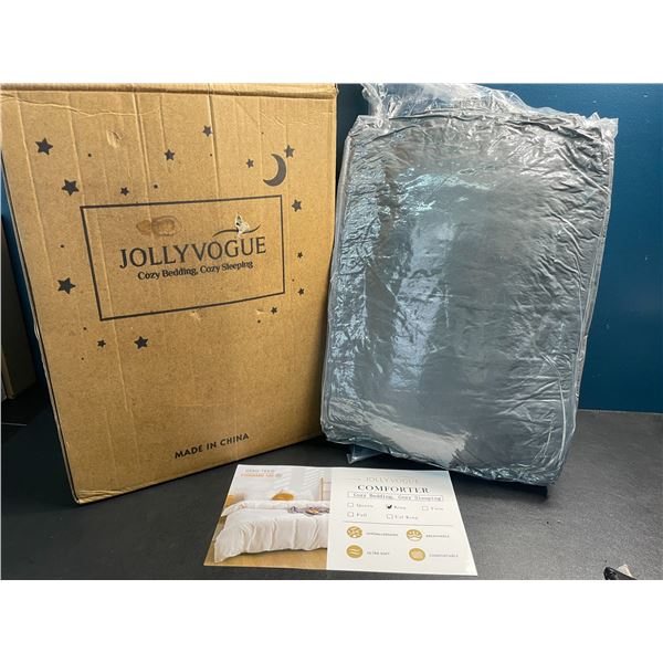 Lot of 1 JollyVogue King Size Bed Comforter - Grey - Brand New