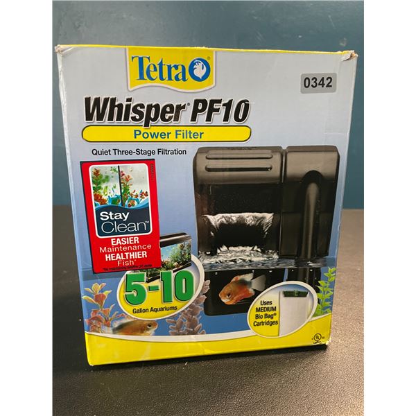 Lot of 1 Tetra Whisper PF10 Power Filter for 5-10 Gallon Aquariums/Fish Tanks - Brand New