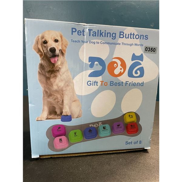 Lot of 1 Box of Pet Talking/Dog Training Buttons - Set of 8 - Brand New