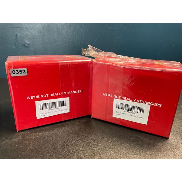 Lot of 2 "We're Not Really Strangers" Adult Card Games - Interactive/Icebreaker Card Games - New