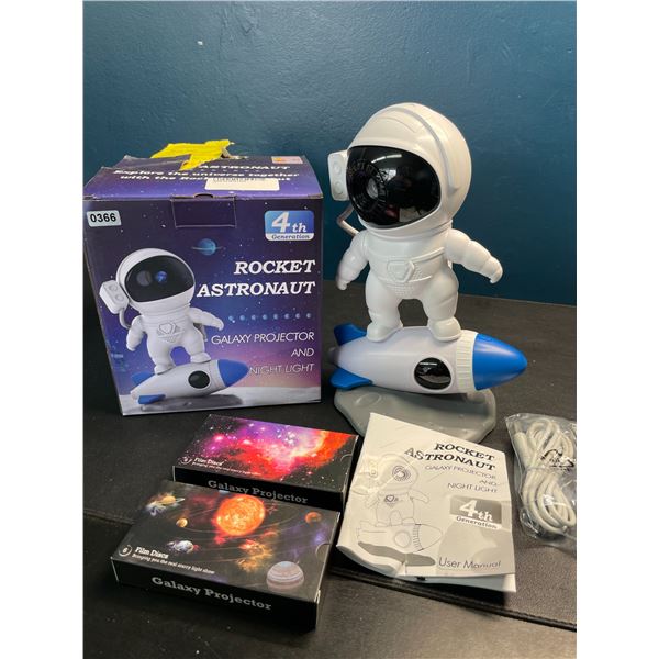 Lot of 1 Rocket Astronaut Galaxy Projector and Night Light