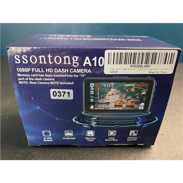 Lot of 1 3-inch Screen 1080P Full HD Dash Camera - Front Dash Cam - Brand New in Box