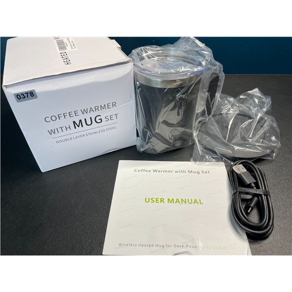 Lot of 1 Coffee Mug Warmer with Mug (Set) - Black - New