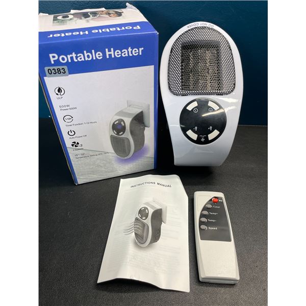 Lot of 1 Portable Plug-In 500W Personal Space Heater - Brand New!