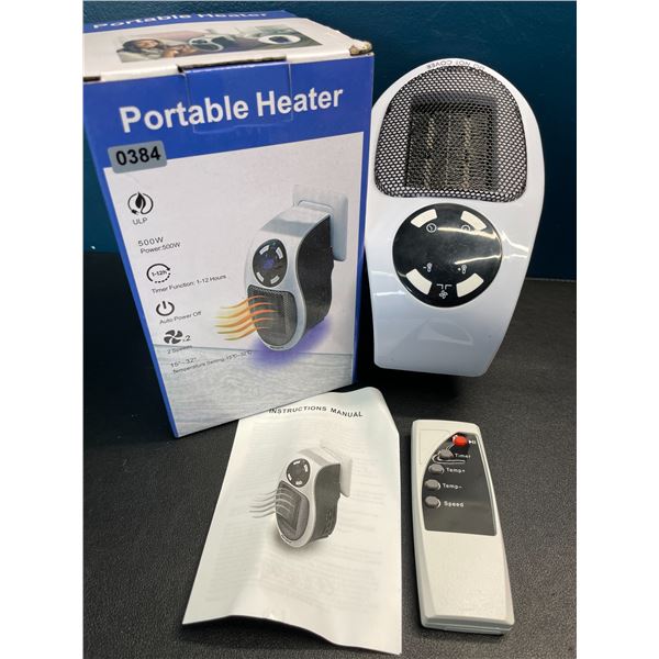 Lot of 1 Portable Plug-In 500W Personal Space Heater - Brand New!