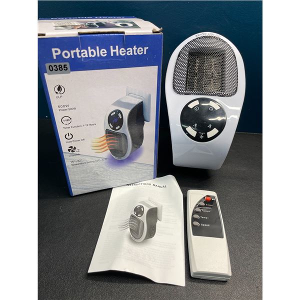 Lot of 1 Portable Plug-In 500W Personal Space Heater - Brand New!