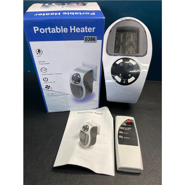 Lot of 1 Portable Plug-In 500W Personal Space Heater - Brand New!
