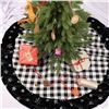 Image 1 : Lot of 2 Christmas Tree Skirts - Buffalo Plaid Christmas Tree Skirts - 48 inch Size - New
