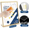 Image 4 : Lot of 1 Box of Danoni Acrylic Sign Holders - Gold - 11 x 8.5" - 6 Pack - Brand New
