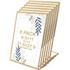 Image 1 : Lot of 1 Box of Danoni Acrylic Sign Holders - Gold - 11 x 8.5" - 6 Pack - Brand New