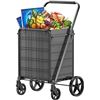 Image 1 : Lot of 1 Large Folding Shopping Cart/Push Utility Cart - Brand New!