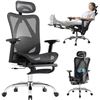 Image 1 : Lot of 1 Ergonomic Office Chair/Computer Desk Chair w/ Lumbar Support & Retractable Footrest- NEW