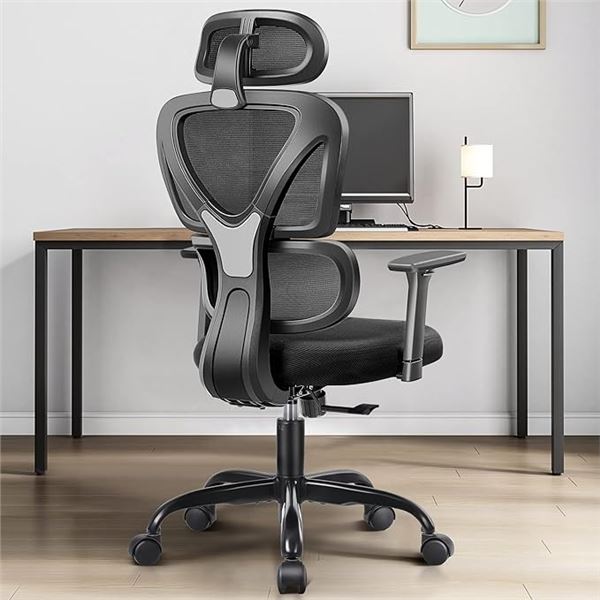 Lot of 1 FelixKing Ergonomic Computer Chair/Gaming Chair w/ Lumbar Support - Black - NEW