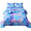 Image 1 : Lot of 1 Full Size Galaxy-Gradient Design Bed Comforter Set for Girls - Open Box