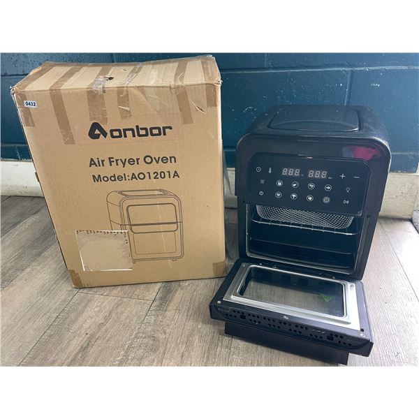 Lot of 1 Aonbor Electric Air Fryer Oven - 6.4QT 1400W - (Model: AO1201A) - Open Box