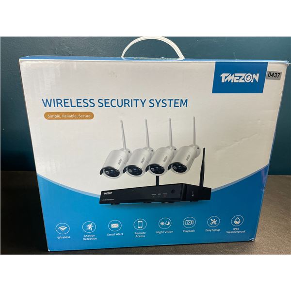 Lot of 1 Tmezon Wireless Security Camera System/Surveillance System w/ 4 Cameras - BRAND NEW!