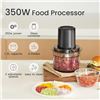 Image 5 : Lot of 1 Olayka Electric Multifunctional Food Processor/Food Chopper - 8 Cup Capacity - New