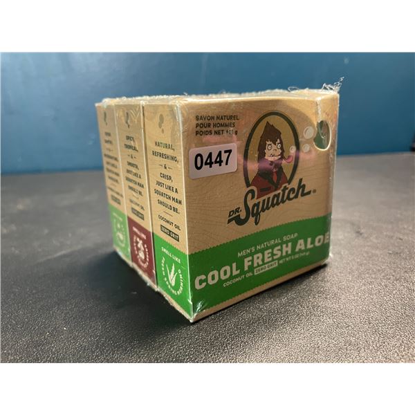 Lot of 1 Dr. Squatch All Natural Bar Soap for Men, 3-Bar Variety Pack - Brand New Sealed!