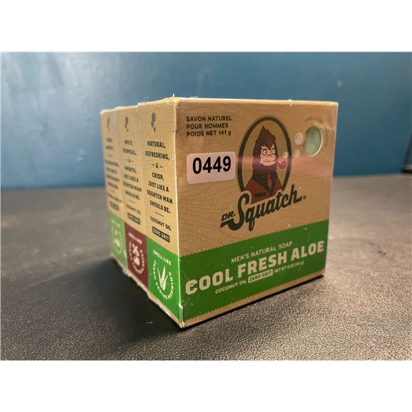 Lot of 1 Dr. Squatch All Natural Bar Soap for Men, 3-Bar Variety Pack - Brand New Sealed!