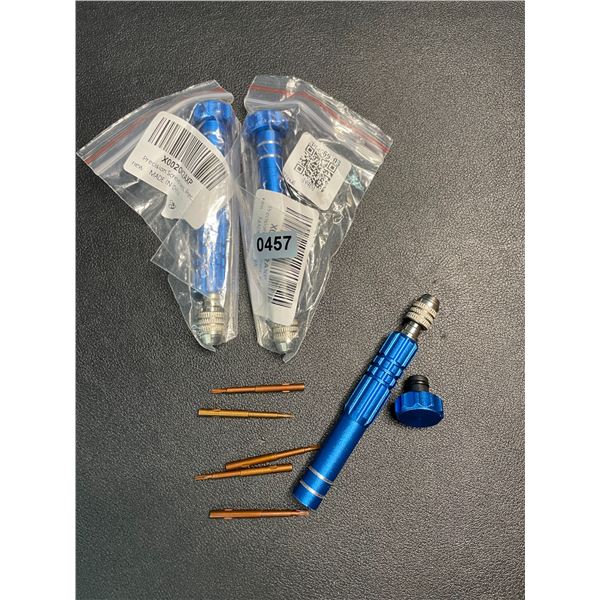 Lot of 3 Mini/Precision Screwdrivers w/ Bits - Great for Always Keeping On Hand! - New