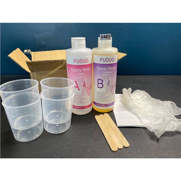 Lot of 1 Crystal Clear Epoxy Resin Kit - 16oz Kit - Brand New!