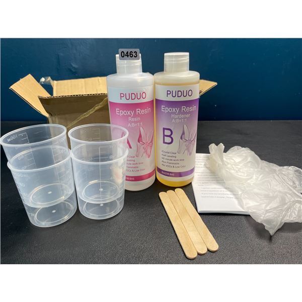 Lot of 1 Crystal Clear Epoxy Resin Kit - 16oz Kit - Brand New!