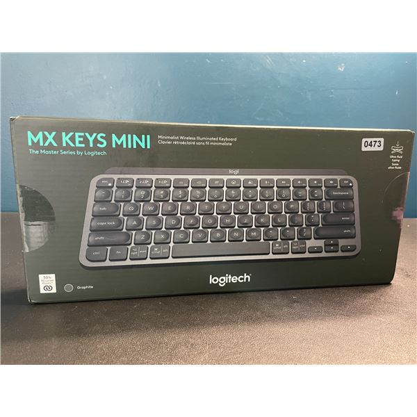Lot of 1 Logitech MX Keys Mini Minimalist Wireless Illuminated Keyboard - Brand New Sealed!