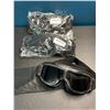 Image 2 : Lot of 3 Motorcycle Goggles - Black - Brand New