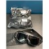 Image 2 : Lot of 3 Motorcycle Goggles - Black - Brand New