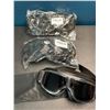 Image 2 : Lot of 3 Motorcycle Goggles - Black - Brand New