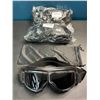 Image 2 : Lot of 3 Motorcycle Goggles - Black - Brand New
