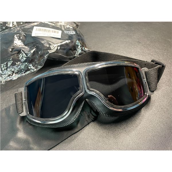 Lot of 3 Motorcycle Goggles - Black - Brand New