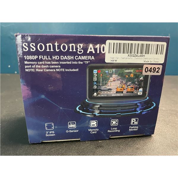 Lot of 1 3-inch Screen 1080P Full HD Dash Camera - Front Dash Cam - Brand New in Box