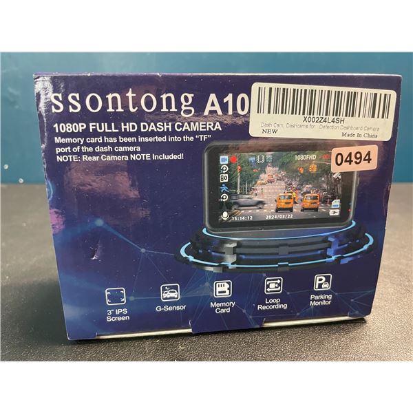 Lot of 1 3-inch Screen 1080P Full HD Dash Camera - Front Dash Cam - Brand New in Box