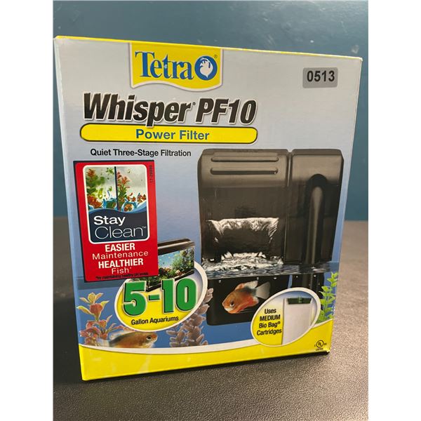 Lot of 1 Tetra Whisper PF10 Power Filter for 5-10 Gallon Aquariums/Fish Tanks - Brand New