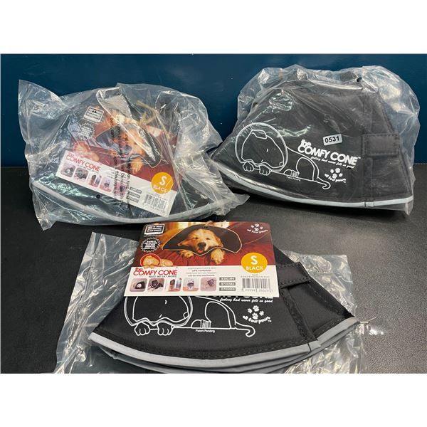 Lot of 3 "The Comfy Cones" for Pets - Size Small - Easy, Soft & Comfy Cones for Dogs/Cats - New