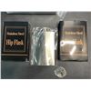 Image 2 : Lot of 2 Packs of Stainless Steel Hip Flasks - 8oz - 2 Each/4 Total - New