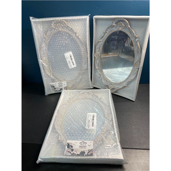 Lot of 3 Decorative Mirrors - 14 inch - Brand New