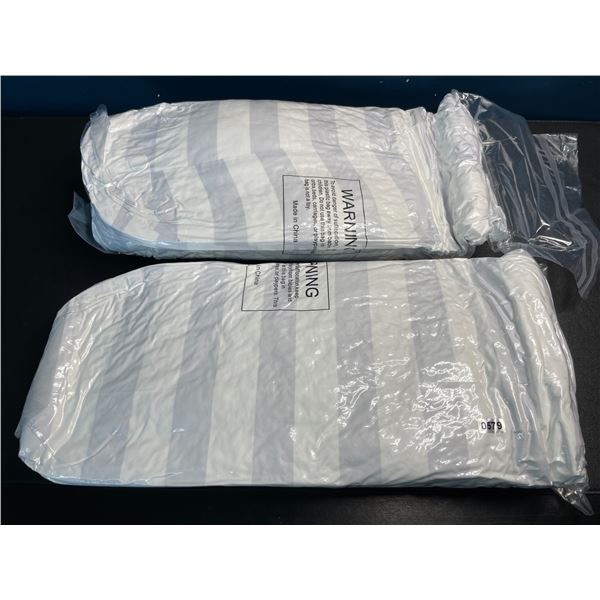 Lot of 2 Queen Size Bed Pillows - New - Vacuum Sealed
