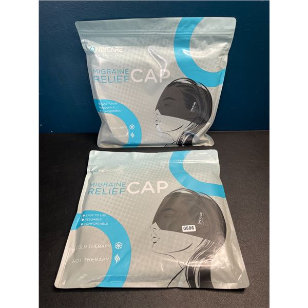Lot of 2 Migraine Relief Caps - Cold & Hot Therapy - Brand New!