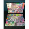 Image 1 : Lot of 2 Sets of Rainbow Loom Bands/Colored Bracelet Making Bands Craft Kits - Brand New