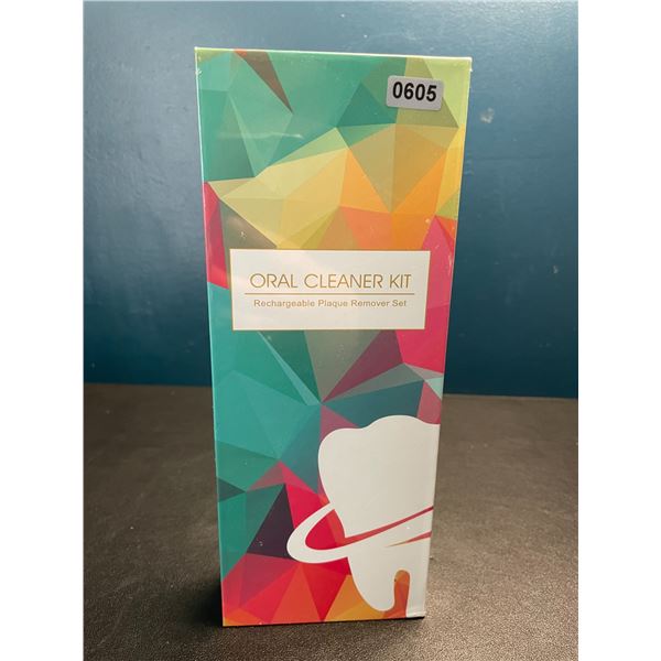 Lot of 1 Oral Cleaner Kit - Rechargeable Plaque Remover Oral Cleaning Kit - New Sealed