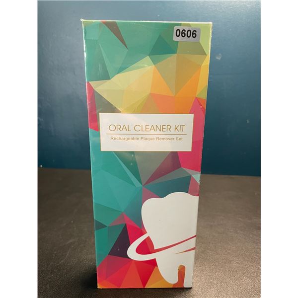 Lot of 1 Oral Cleaner Kit - Rechargeable Plaque Remover Oral Cleaning Kit - New Sealed