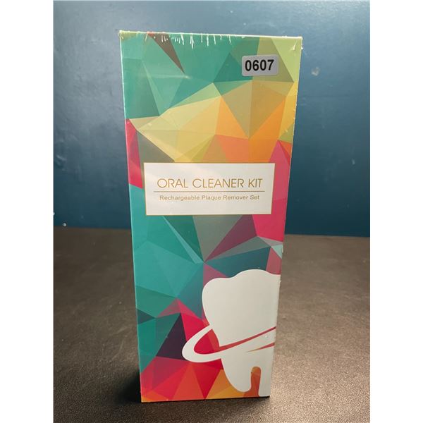 Lot of 1 Oral Cleaner Kit - Rechargeable Plaque Remover Oral Cleaning Kit - New Sealed