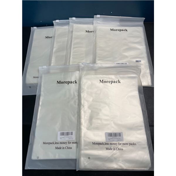 Lot of 6 Packs of Clear Shrink Wrap Bags - 7" x 10" - 100PCS each - Brand New