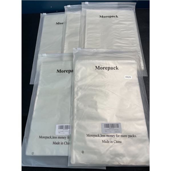 Lot of 5 Packs of Clear Shrink Wrap Bags - 7" x 10" - 100PCS each - Brand New