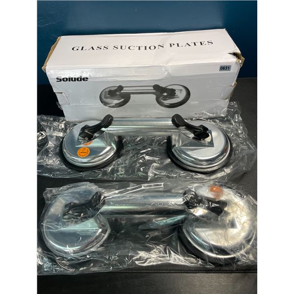 Lot of 2 Heavy Duty Vacuum Lifter Glass Suction Cups/Glass Lifting Tools - Brand New