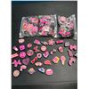 Image 1 : Lot of 4 Multi-Packs of Croc Shoe Charms - Girly/Pink Design - Brand New