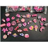 Image 2 : Lot of 4 Multi-Packs of Croc Shoe Charms - Girly/Pink Design - Brand New